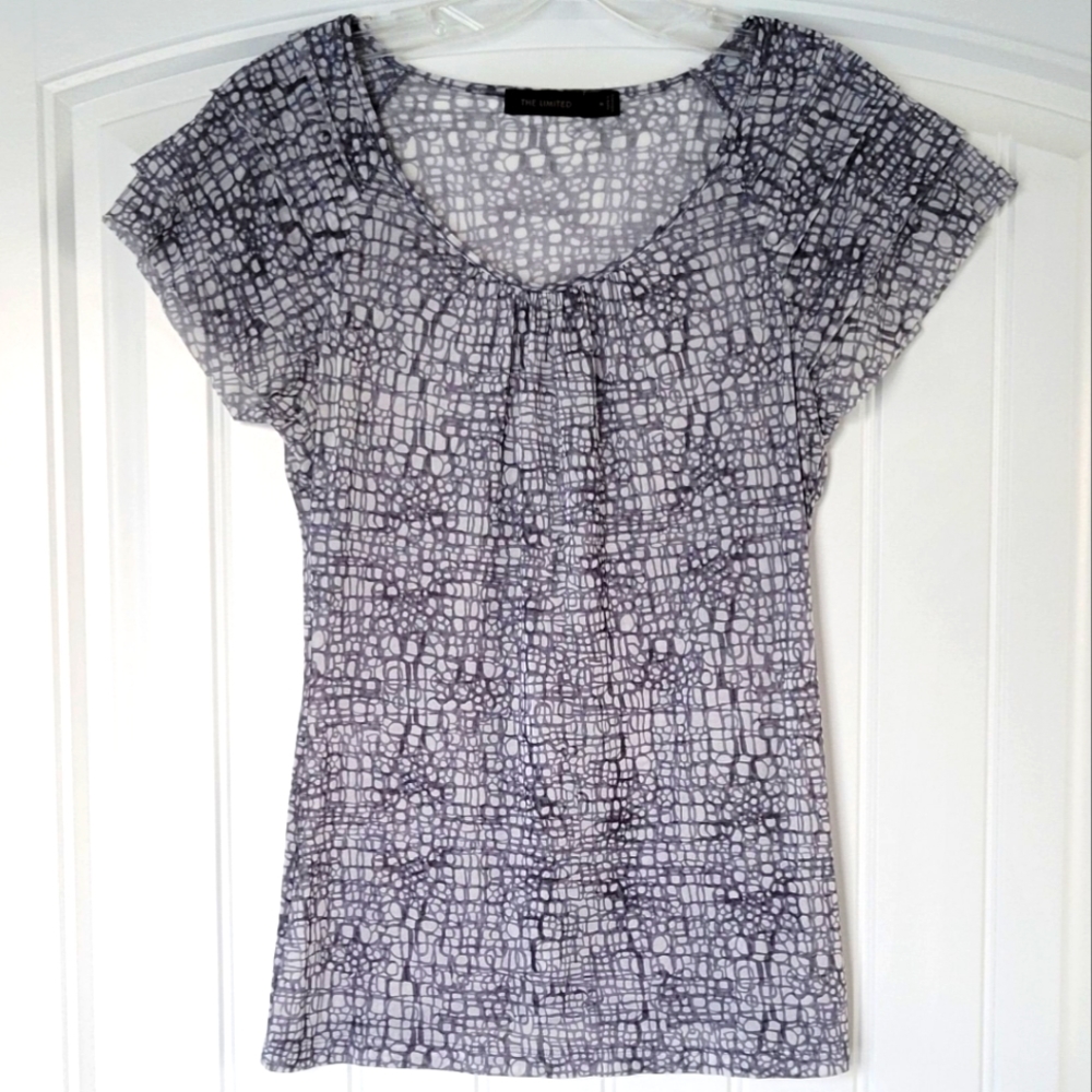 Limited Sheer Flutter Sleeve Top M